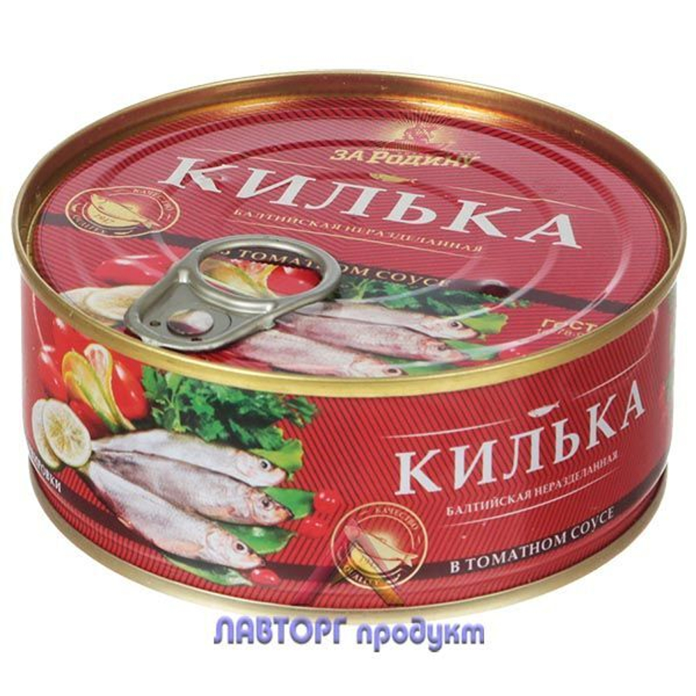 Килька в т/с За Родину 240г ж/б красная