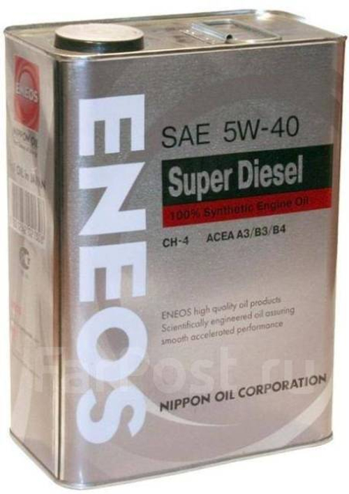 Масло моторное синтетика Eneos Super Diesel  CH-4   5W40   1л