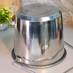 Ведро 7л нерж с крышкой, 20*25,5*25,5см