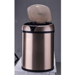 Ведро для мусора сенсорное, круглое, нерж, внутр ведро, Foodatlas JAH-9111, 8 л (золотой)