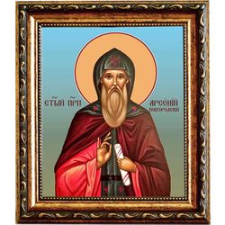 Арсений Новгородский преподобный, Христа ради юродивый. Икона на холсте.