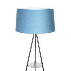 Citilux Рейнер CL806023 Торшер чёрный со столиком и синим абажуром