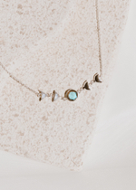 Колье «Фазы луны» с лабрадоритом