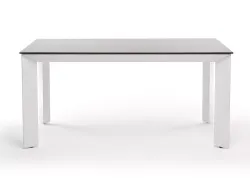 "Венето" обеденный стол из HPL 160х80см, цвет "серый гранит", каркас белый