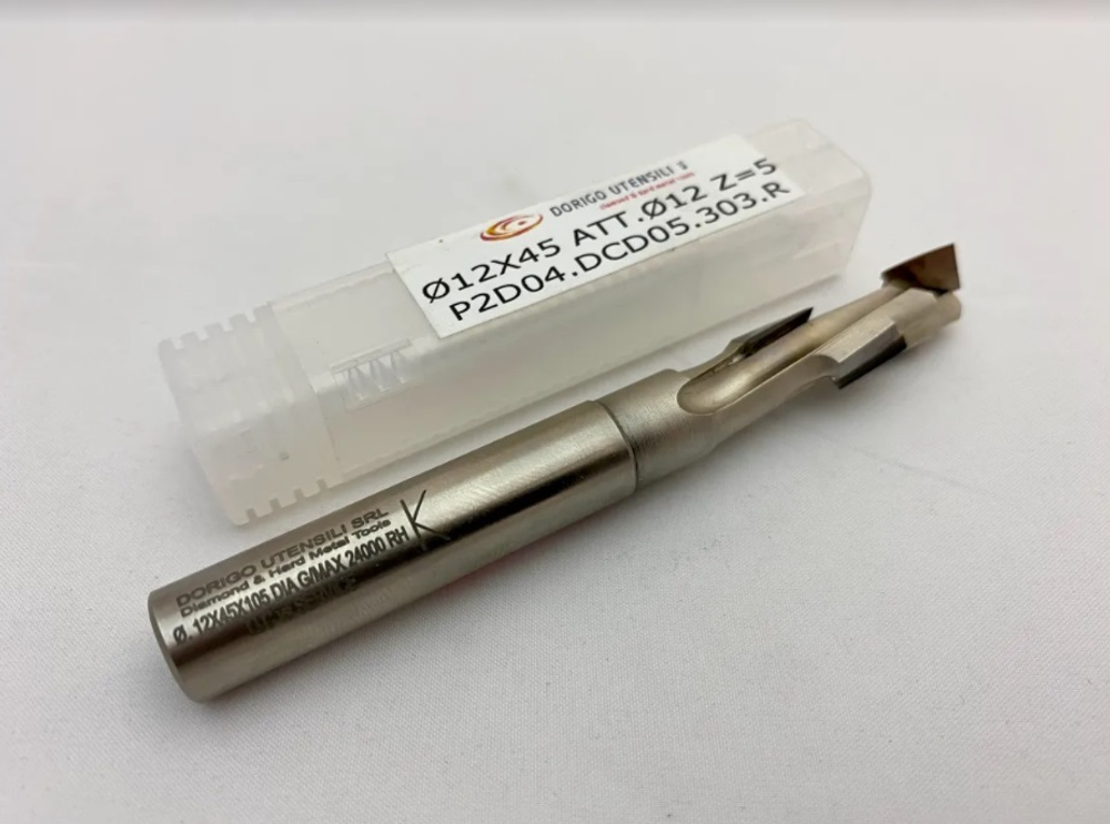 PCD фреза D.12x45 S.12х60 Z=5+1HM RH