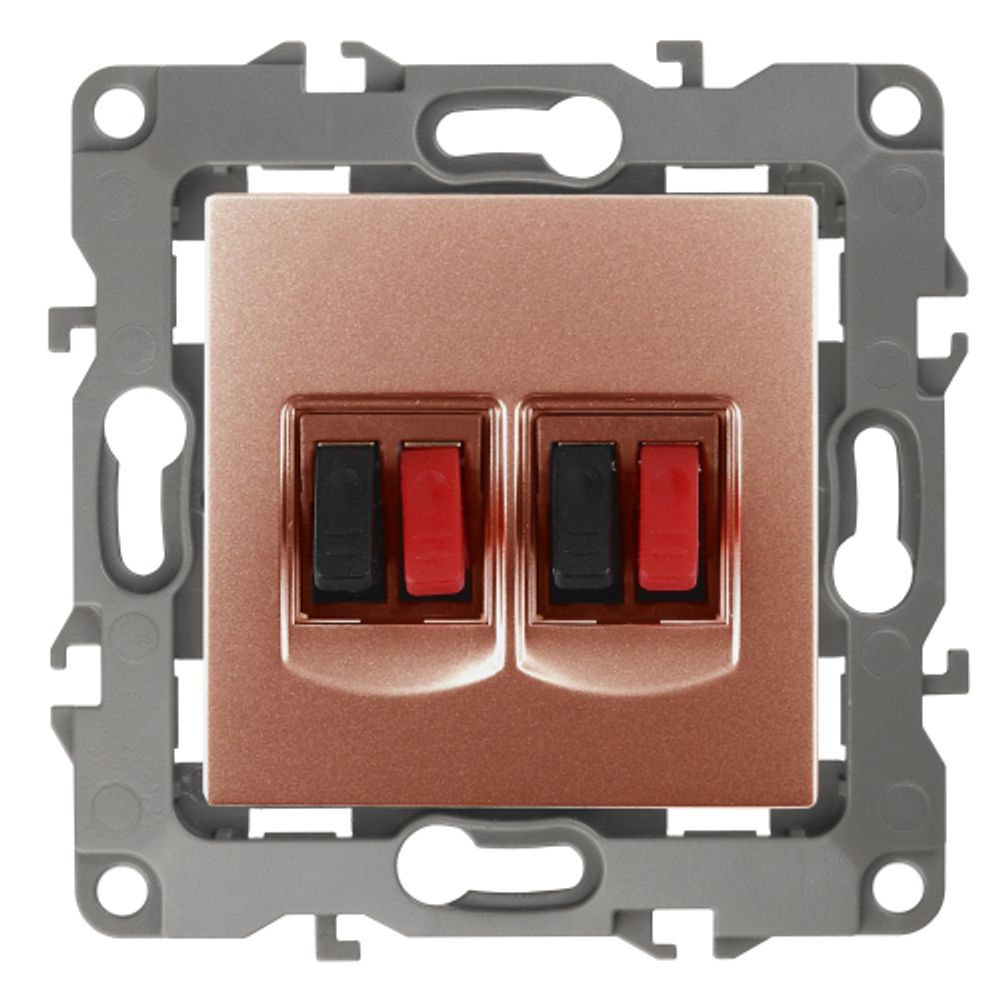 Розетка ЭРА Серия 12 12-3112-14 аудио двойная IP20 медь
