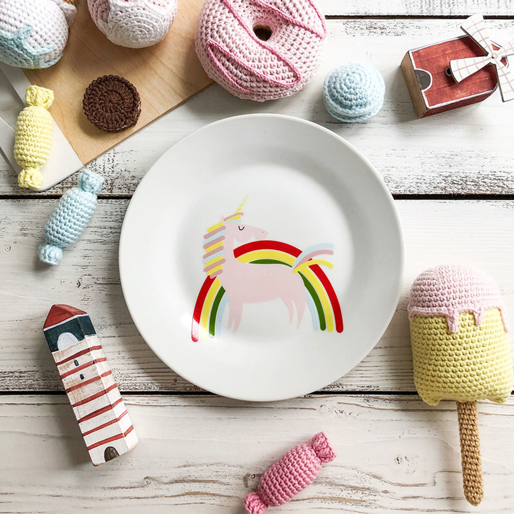 Тарелка «Радуга» 20 см фарфор