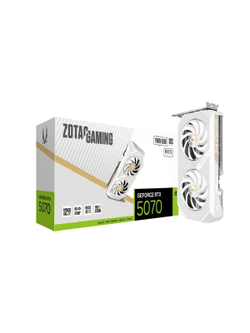 Видеокарта ZOTAC GAMING GeForce RTX 5070 Twin Edge OC White Edition 12Gb DDR7 192 bit  2165 /2542  MHz  3*DP/HDMI 2*FAN (ZT-B50700Q-10P) RTL