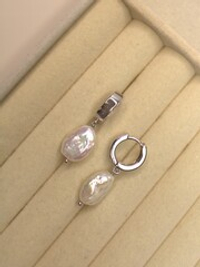 Серьги с барочным жемчугом «Северный Свет»