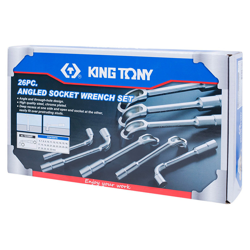 Набор торцевых Г-образных ключей, 6-32 мм, 26 предметов KING TONY 1826MR