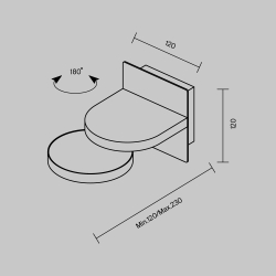 Настенный светильник Maytoni Flap MOD354WL-L12B3K