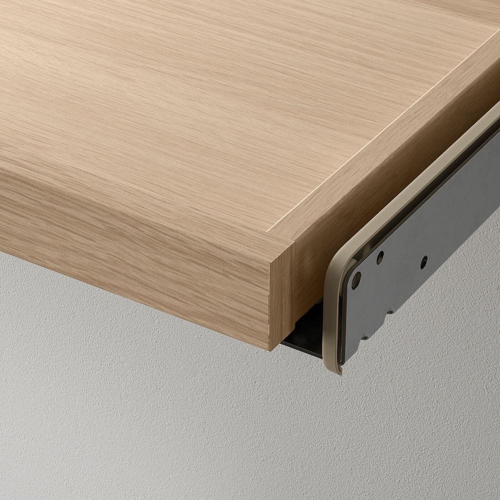 IKEA KOMPLEMENT  (ИКЕА КОМПЛЕМЕНТ)  -  Выдвижной поднос, дуб, окрашенный в белый цвет, 100x58 см