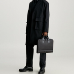 CALVIN KLEIN Artificial Leather Portable One Shoulder Crossbody Laptop Bag Men"s Black