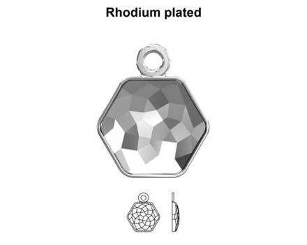 evoli 4683 Thin Hexagon Fancy Stone - Crystal в оправе подвеска