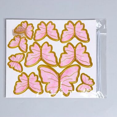 Набор для украшения  «Бабочки» 10 шт., цвет розовый
