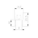 ЭКО Рамка верхняя двери (1,75 м) хром матовый (AL) (AE0688) Aristo (Акция)