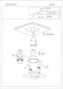 Накладной светильник Denkirs DK2031-OR