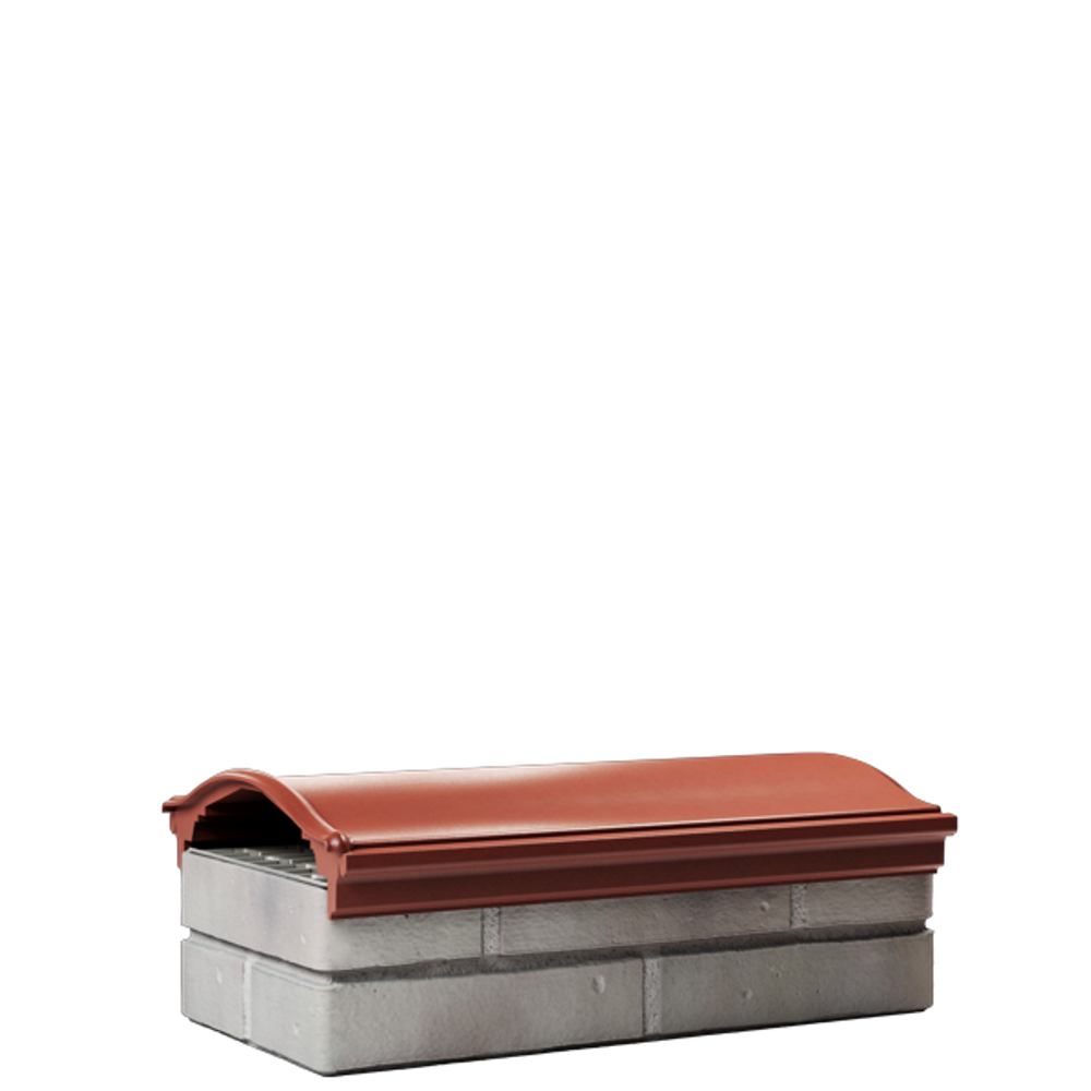 Парапет полимеркомпозитный Monblan 200/225/225 (1 кирпич) красный