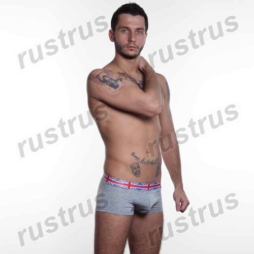 Мужские трусы хипсы серые DEEP JOY Английский флаг