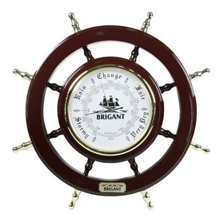 Барометр "BRIGANT", цвет красное дерево d=33см.