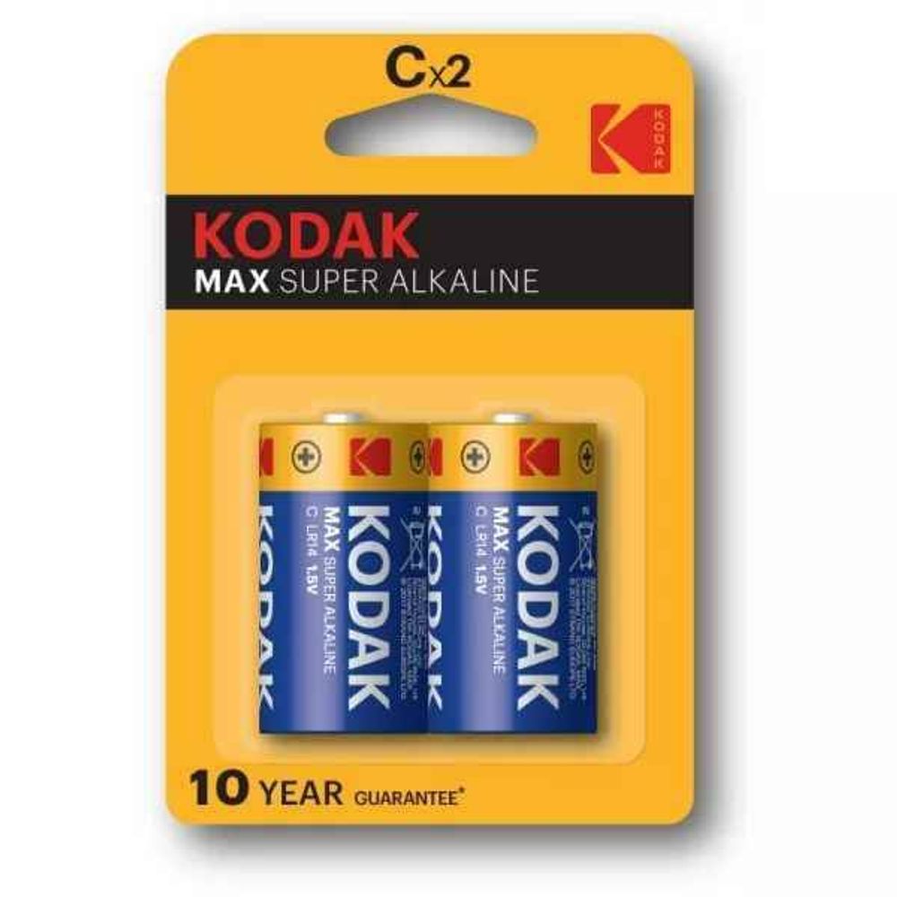Батарейка алкалиновая Kodak LR14-2BL MAX SUPER 2шт