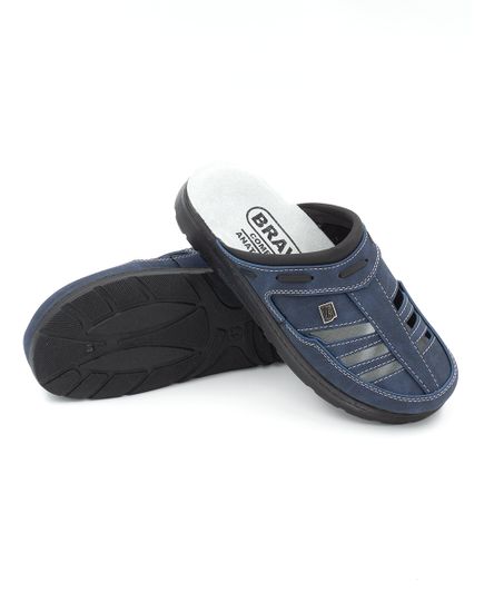 502 | "Ivan leto" | Темно-синие мужские сабо с закрытым носом