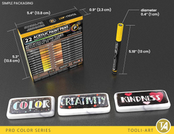 TOOLI-ART акриловые маркеры фломастеры, 22 шт., 0,7 мм Yellows