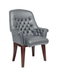 Кресло для посетителей Zurich ВD серая кожа