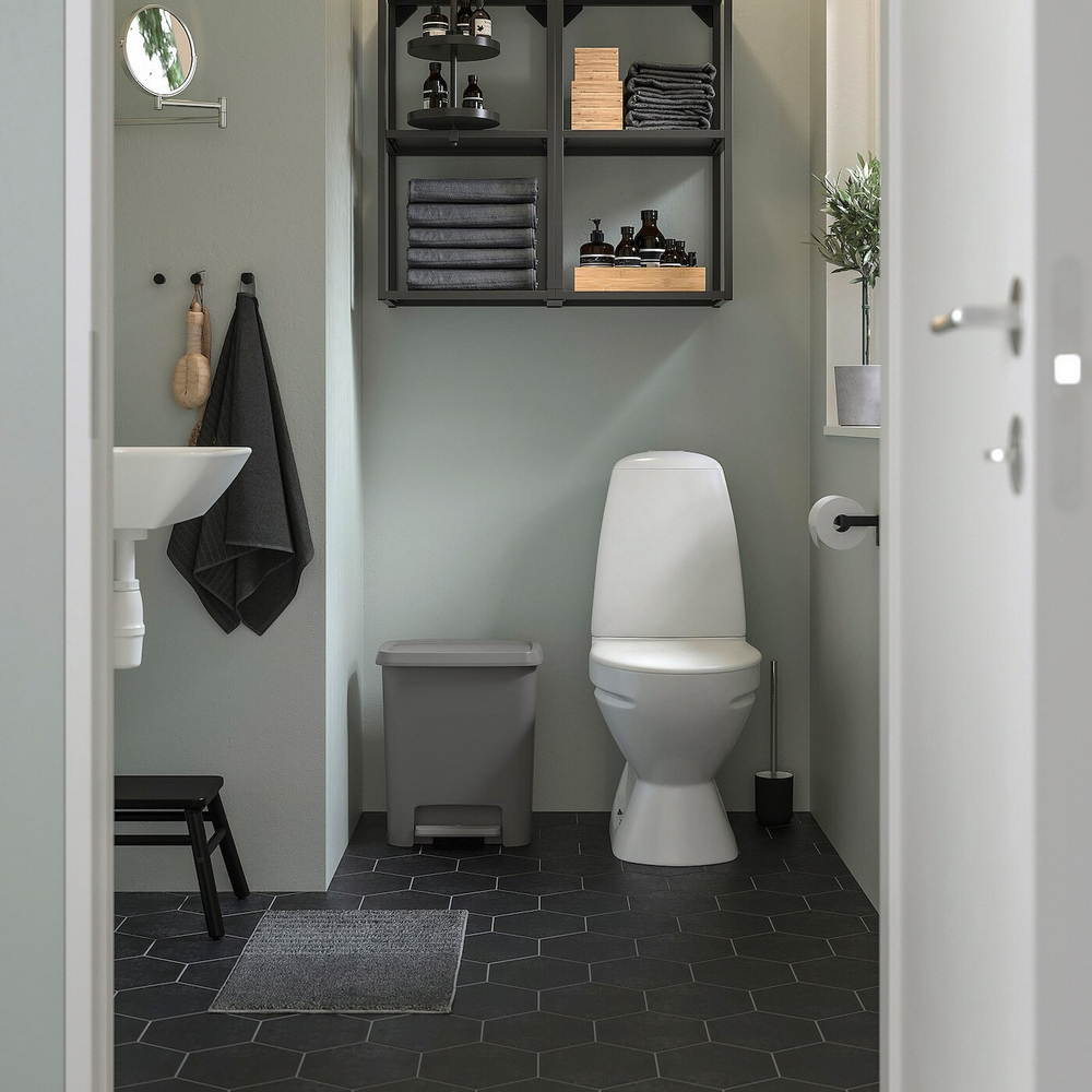 IKEA KNÖCKLA  (ИКЕА КНÖСКЛА)  -  Корзина для мусора, темно-серый, 25 л