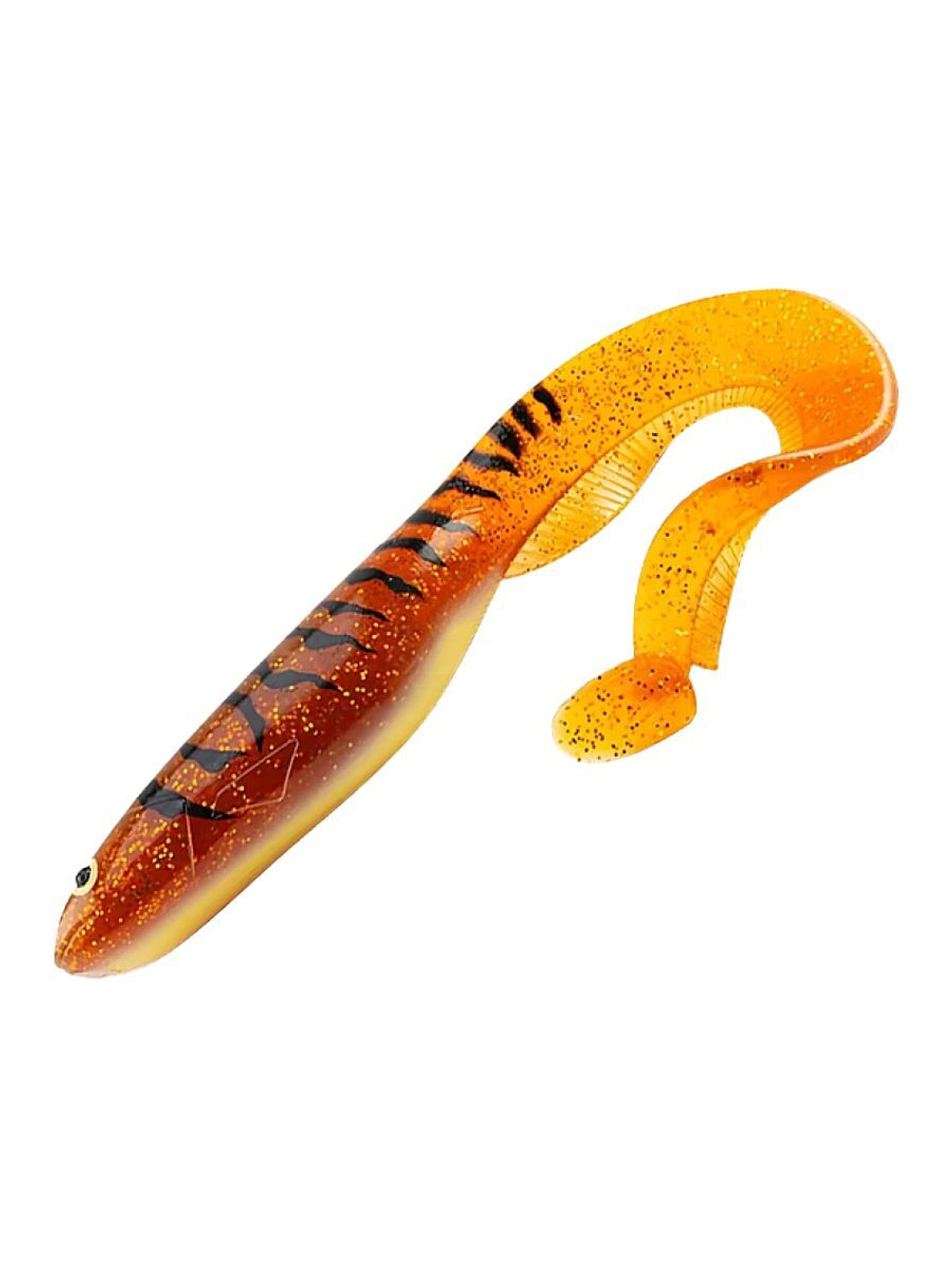 Приманка силиконовая твистер Gator Catfish, 11 см, 5 шт, Monstercat UV