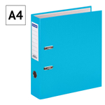 Папка-регистратор OfficeSpace, 70мм, бумвинил, с карманом на корешке, бирюзовая