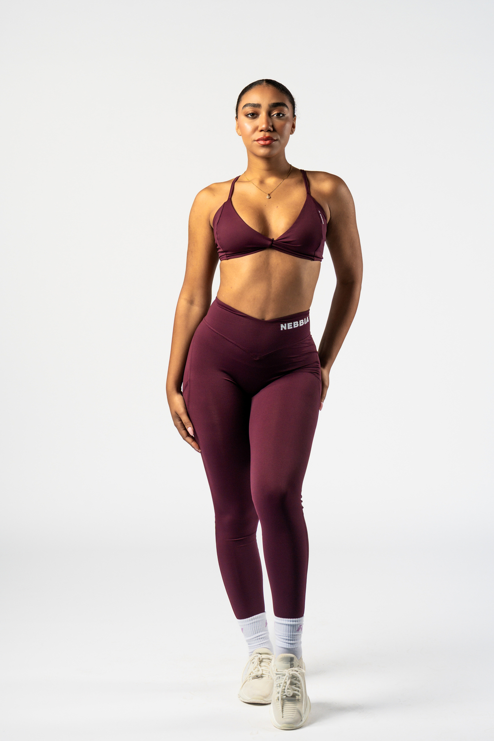 Топ Medium-Support Sports Bra TWIST-KNOT 423 Бородовый