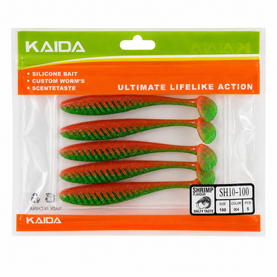Набор силиконов KAIDA SH10-100 10см 5шт COL004 №100