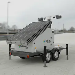 Передвижная солнечная электростанция c освещением и видеонаблюдением