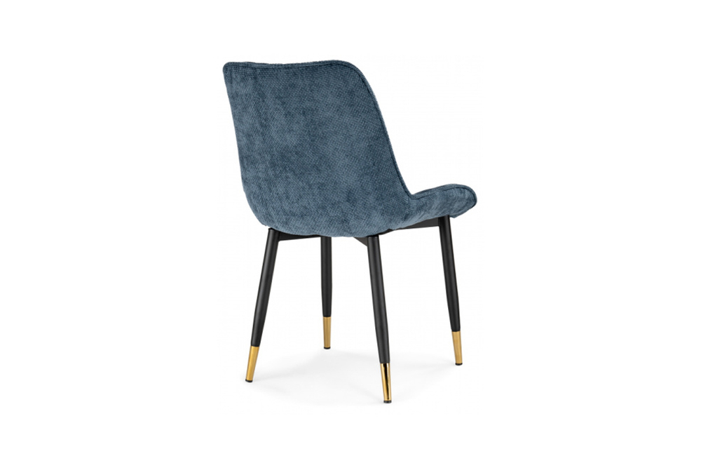 Seda-1 Blue/MC-102-1 blue fabric (GY91-17)/black legs with golden ends стул