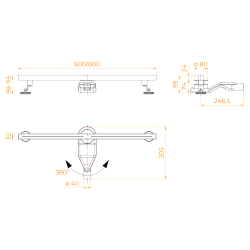 Душевой трап RGW SDR-52S (600)