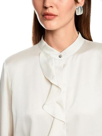 Marc Cain Блуза из шелка с рюшами