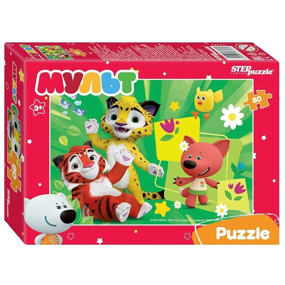 Пазл 80эл. "Мульт. Ми-ми-мишки. Сказочный патруль и др. Медиа (Степ пазл)