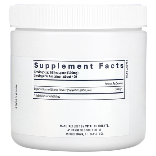 Vital Nutrients, DGL, порошок, 120 г (4 унции)