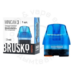 Картридж к многоразовой электронной системе, Модель BRUSKO MINICAN 3, (синий), 3 мл