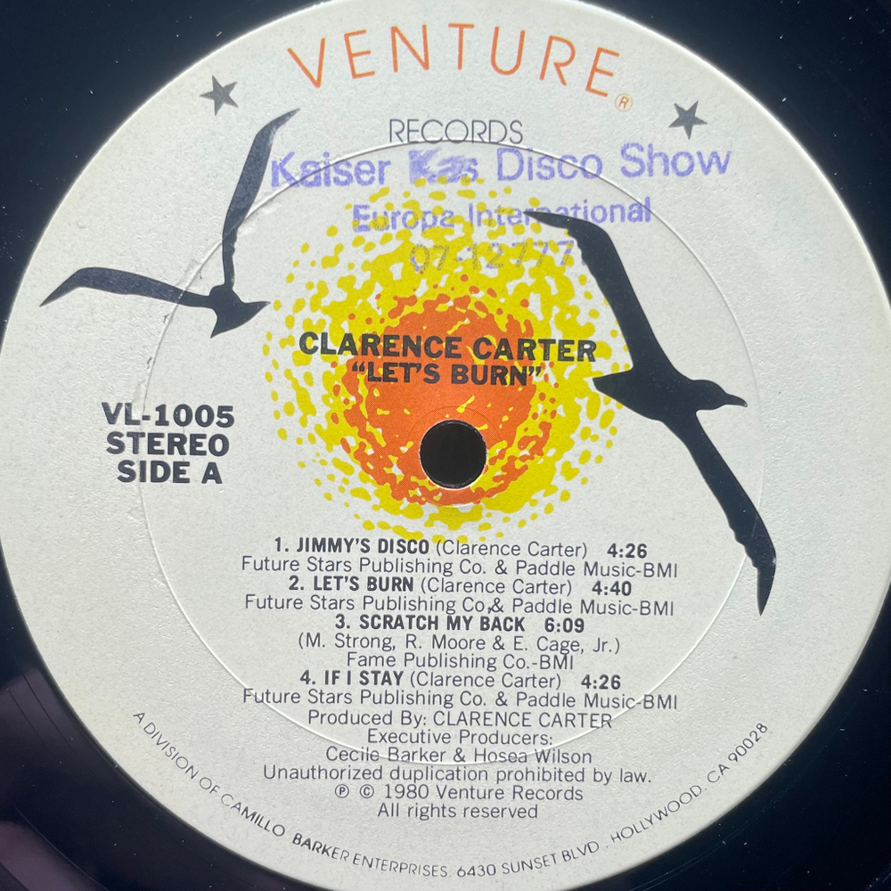 Clarence Carter ‎– Let's Burn (США 1980г.)