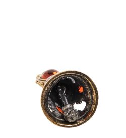 AM-2696 Колокольчик (латунь, янтарь)