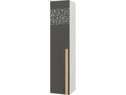 Кент Дуб Крафт Белый/Антрацит