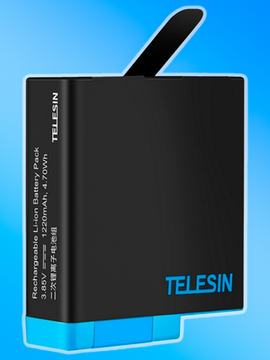 Аккумулятор батарея Telesin для GoPro Hero 5 6 7 8 на 1220 mAh