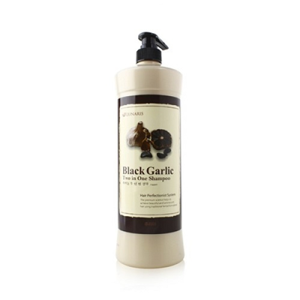 Шампунь для волос 2в1 с черным чесноком Lunaris Black Garlic Two In One Shampoo 1500мл