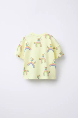 ZARA ПИЖАМА С ПРИНТОМ «ЕДИНОРОГ», ЖЕЛТЫЙ