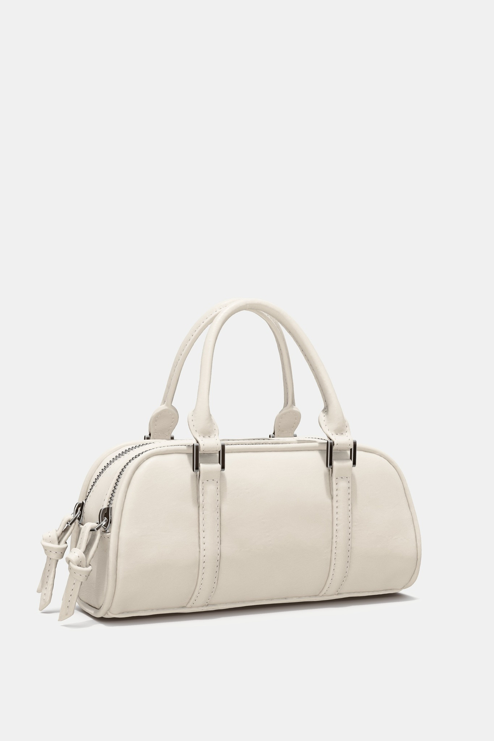 ZARA НЕБОЛЬШАЯ СУМКА-БОУЛИНГ, ЭКРЮ