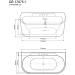 Акриловая ванна Grossman Cristal 170x80 GR-17075-1 без гидромассажа