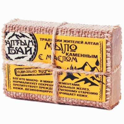 Мыло ручной работы «С КАМЕННЫМ МАСЛОМ»