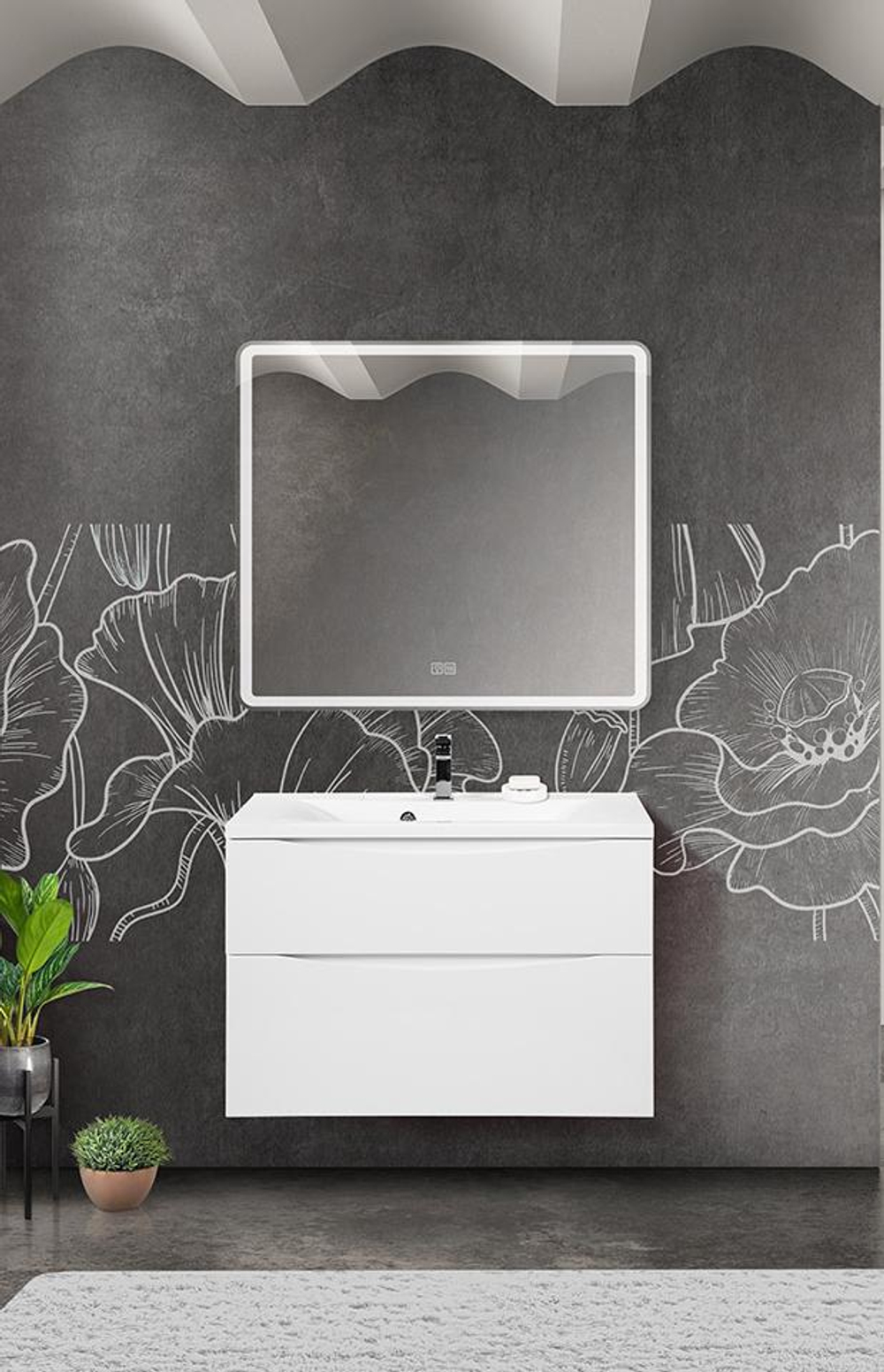 Тумба подвесная под раковину BelBagno MARINO-H60-900-2C-SO-BL-P